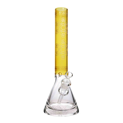 16 in - Beaker Glass Bong Color Frozen Patterns Showehead