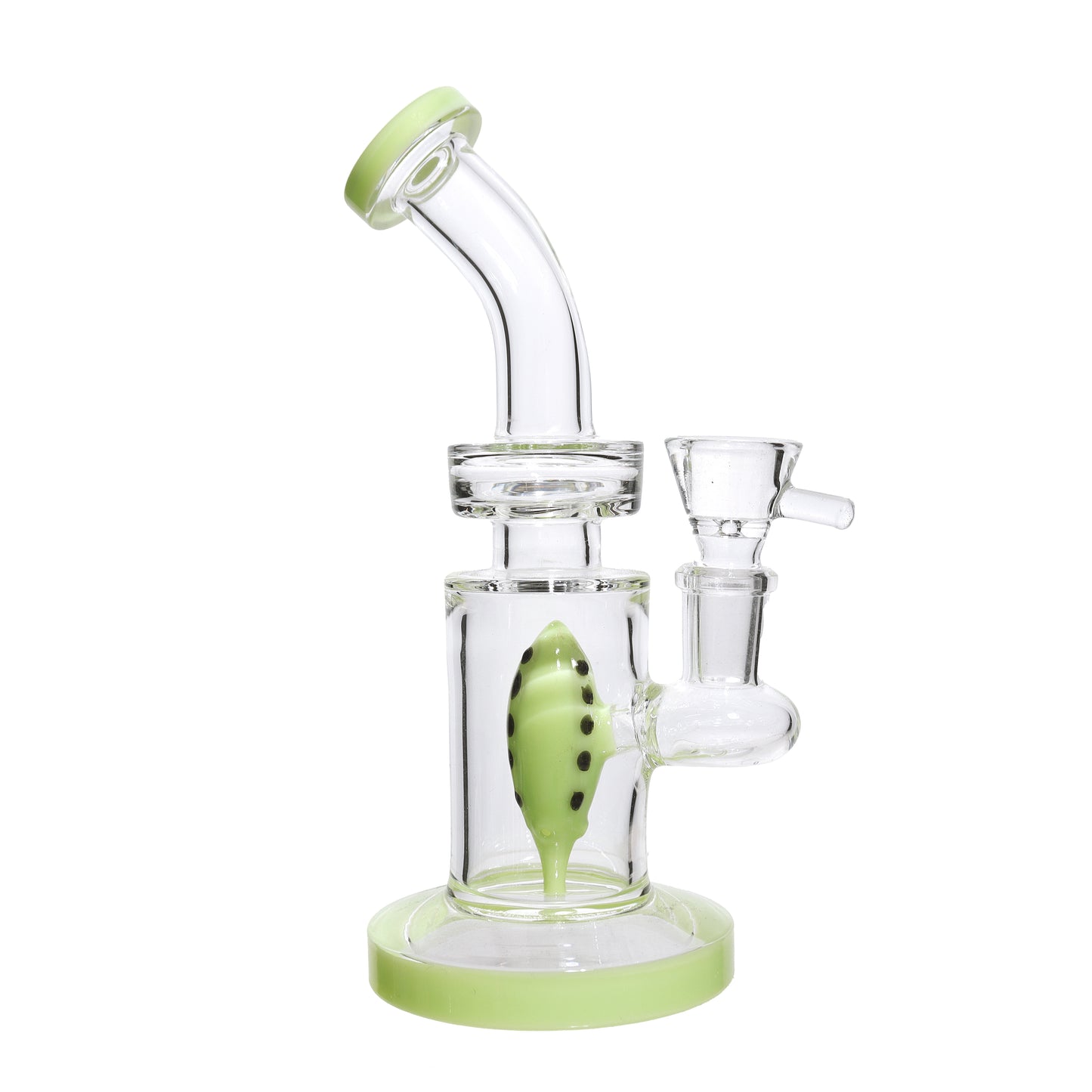 7 in - Oval Perc Slime Colors Mini Bong