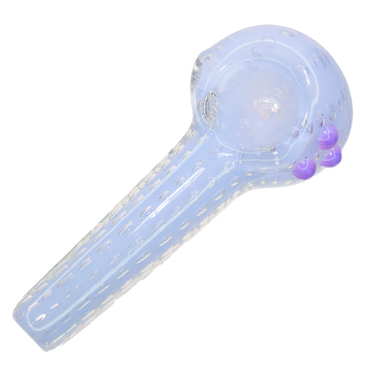 6 in - Sweet Slime Colors Doted Glass Hand Pipe Spoon