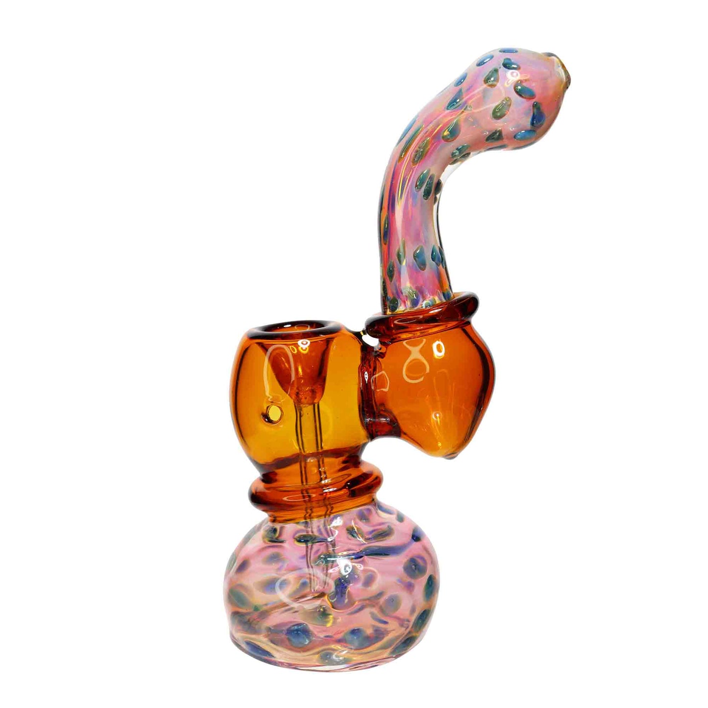 9 in - Slime Colors Handle Polka Dots Bubbler Fancy