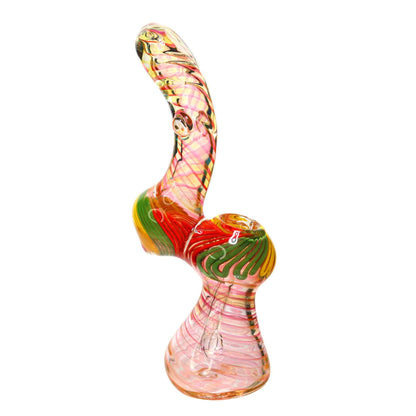 8 in - Rasta Classic Twisted Glass Bubbler