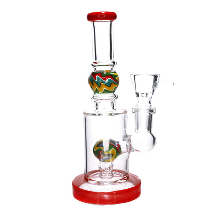 6 in - Straight Wig Wag Ball Glass Mini Bong