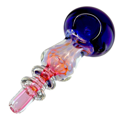 5 in - Slime Colors Showerhead Hand Pipe Glass Spoon