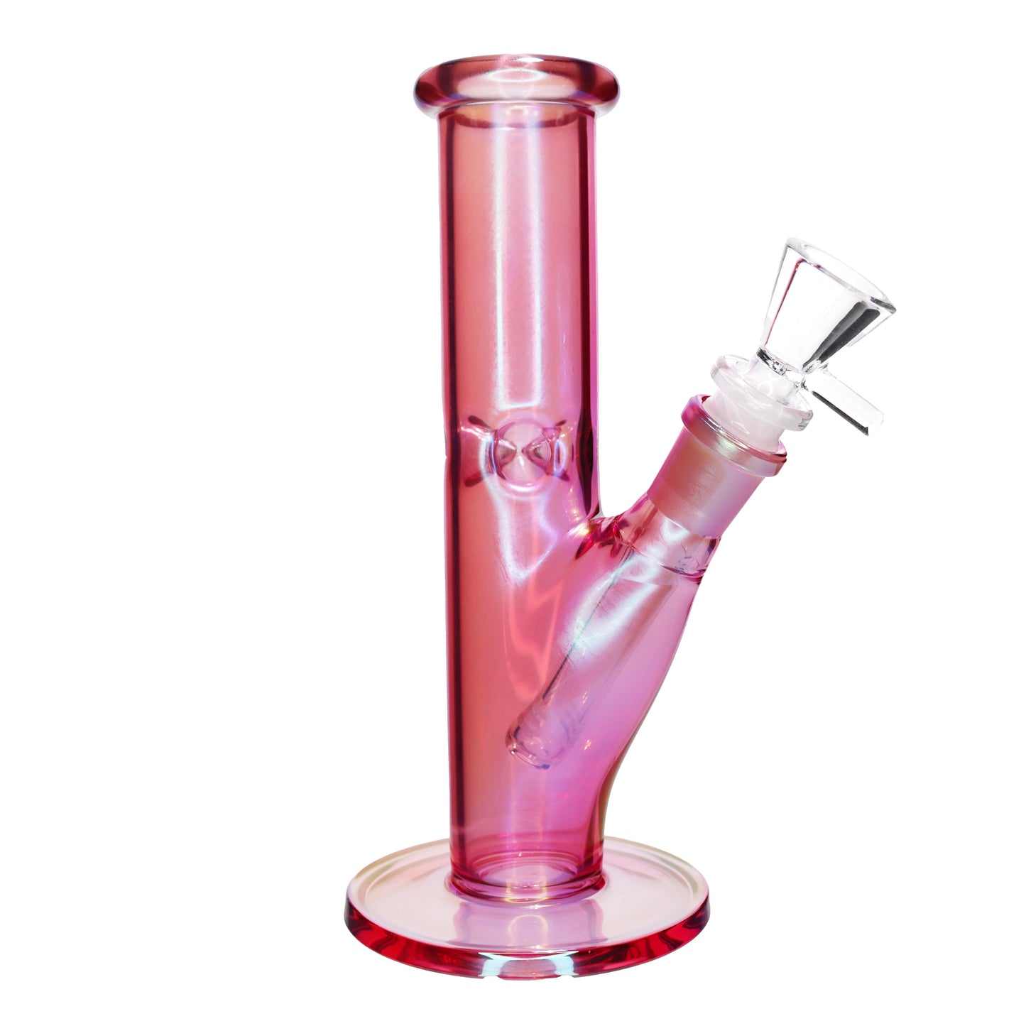 8 in - UV Multicolor Glass Straight Bong