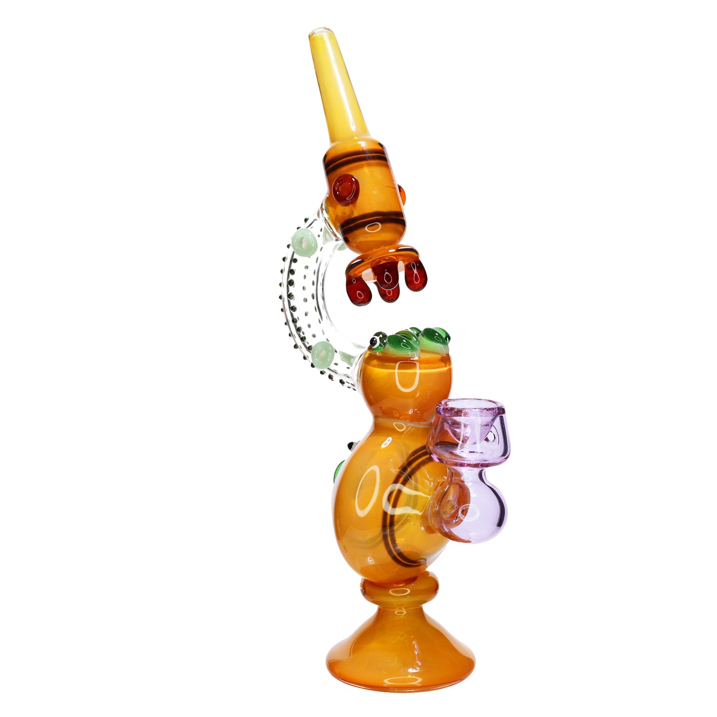 12 in - Microscope Honey Bee Glass Bubbler Fancy