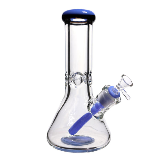 10 in - Clear Glass One-Tone Beaker Bong 9 mm