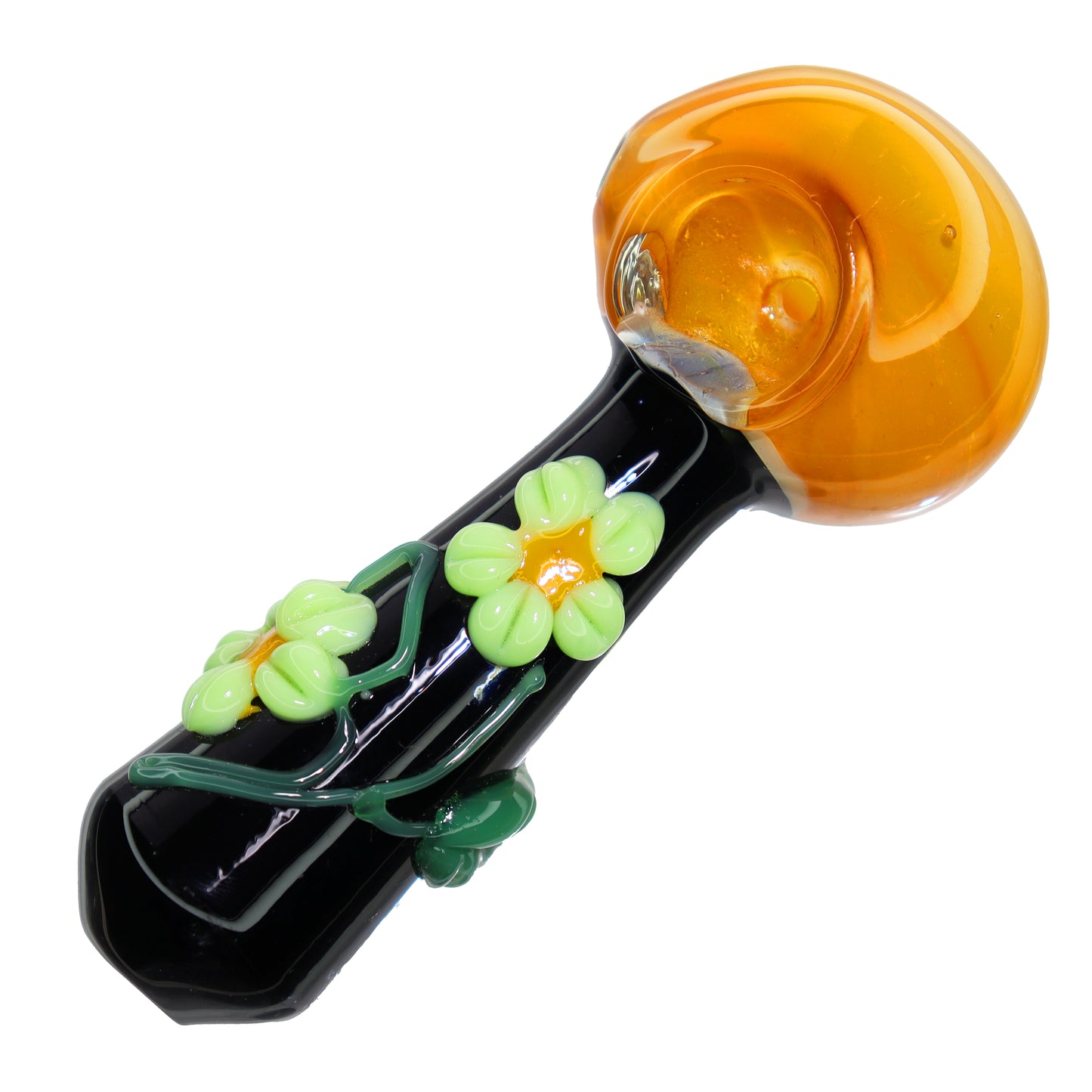 5 in - Honey Head Flowers Body Hand Pipe Spoon