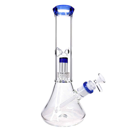 10 in - Clear Beaker Glass Bong One-Tone Perc