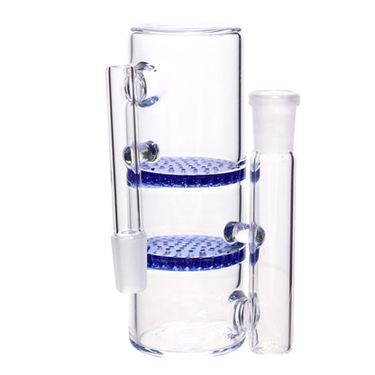 6 in - 2 Honeycomb Multicolor Ash Catcher Silicone Bong 14 mm