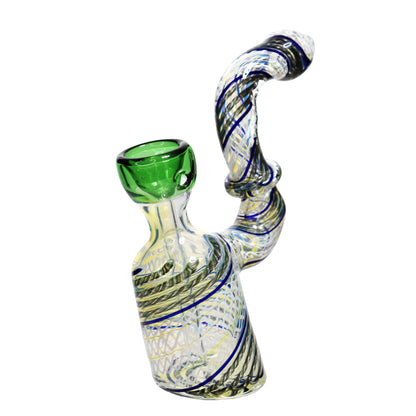 7 in - Twister Tails Multicolor Glass Bubbler