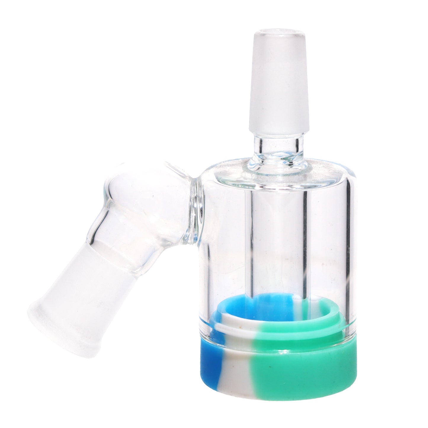 3.5 in - Reclaim Female 45 Degree Multicolor Ash Catcher Silicone Bong 14 mm