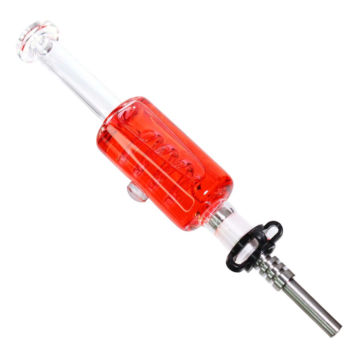 Yellow Glycerin Twisted Center Glass Nectar Collector