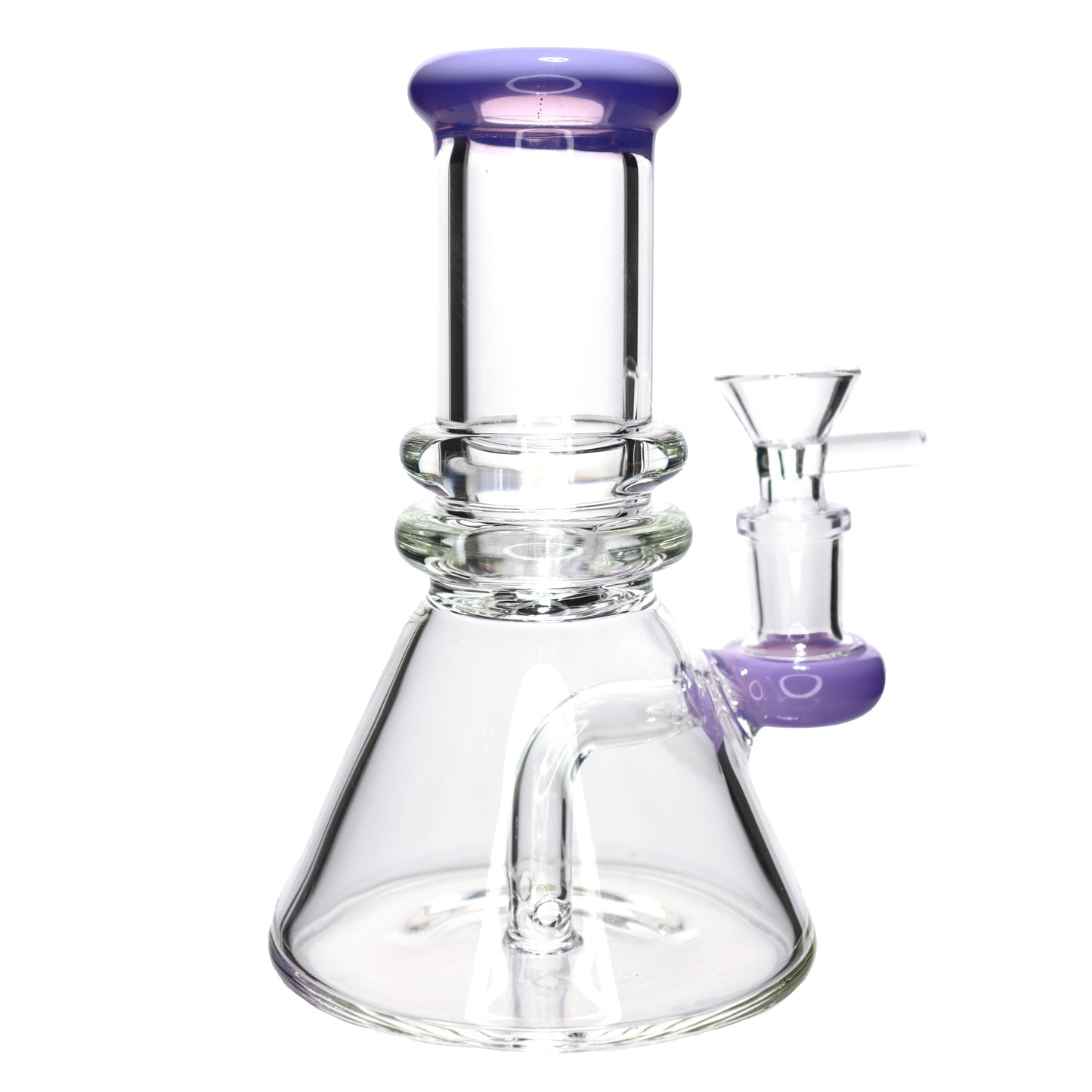 8 in - Heavy Glass Slime One Tone Glass Beaker Bong Clear