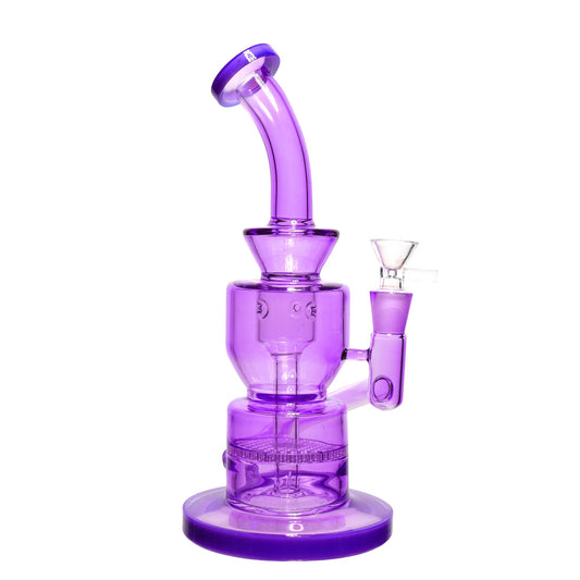 10 in - Honeycomb Neon Shine Glass Recycler