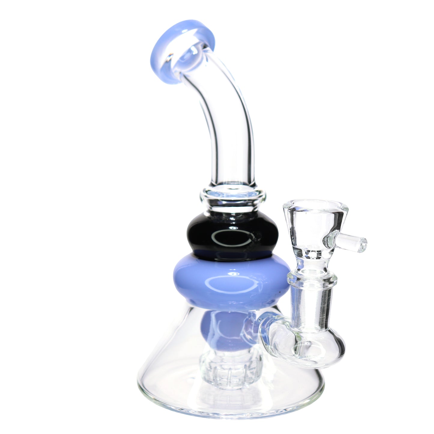 7 in - Slime/Black Ring Glass Bong