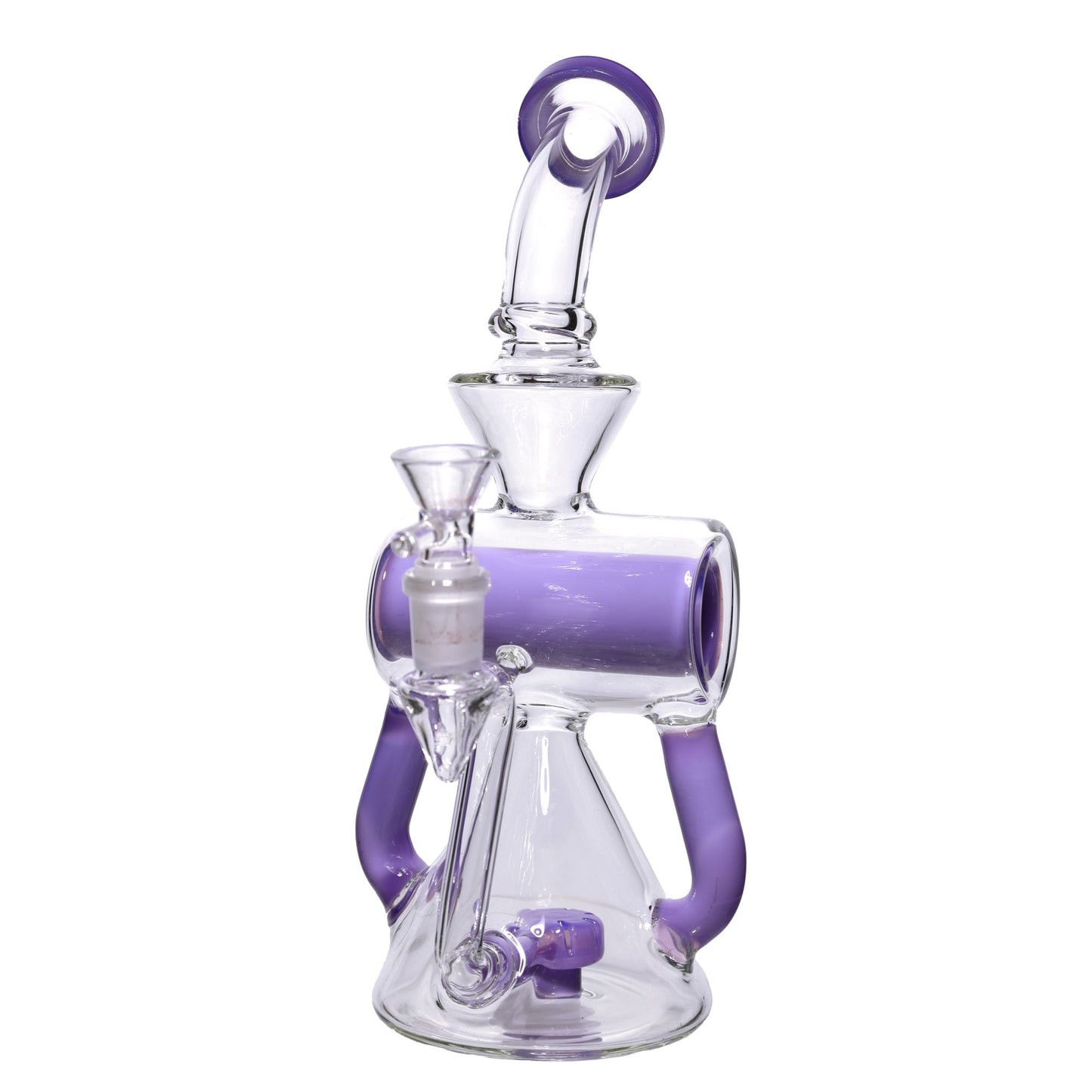 10 in - Inline Slime Colors Glass Recycler