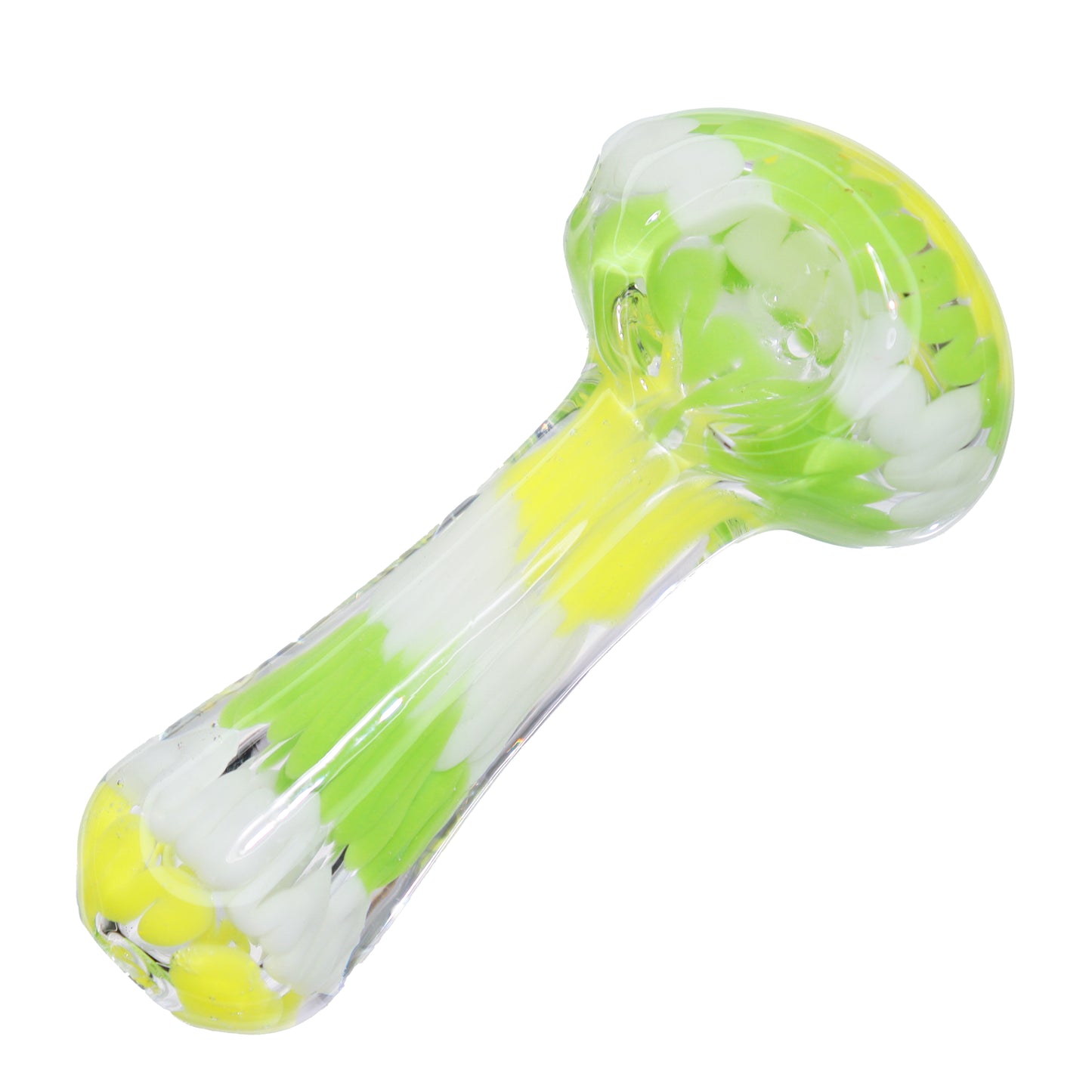 5 in - Fancy Rasta Mix Colors Glass Hand Pipe Spoon