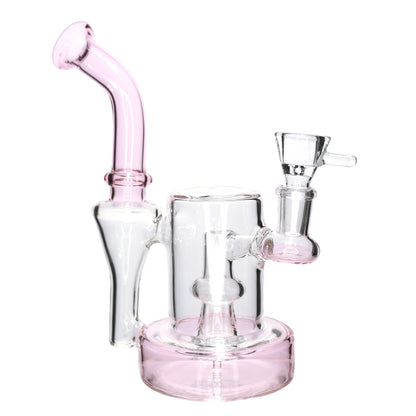 7 in - Exotic Slime Tube Glass Bong Perc