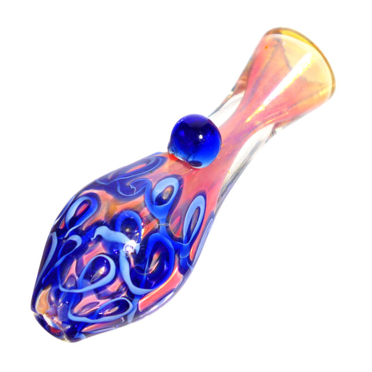 Curvy Glass Swirl Fancy Chillum