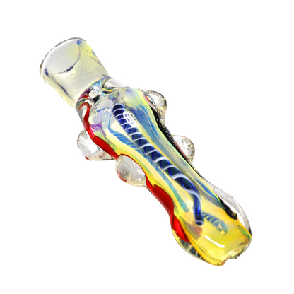 Fancy Multicolor Glass Chillum