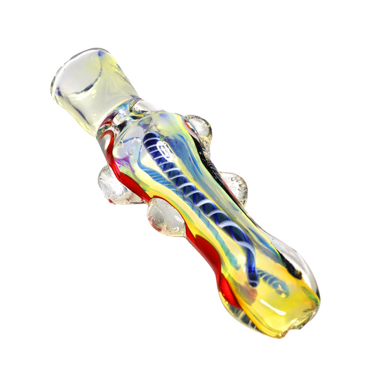 Fancy Multicolor Glass Chillum