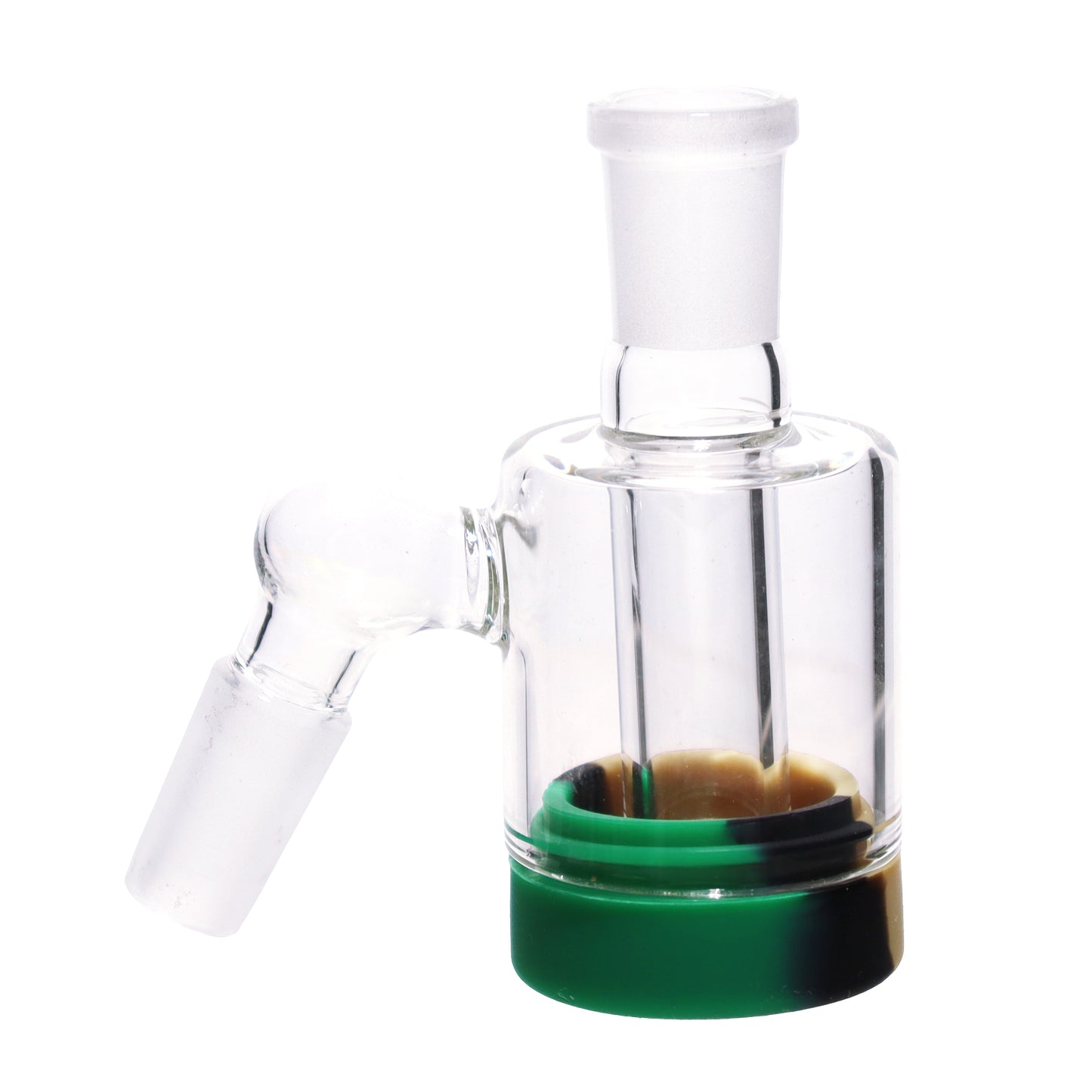 3.5 in - Reclaim Male 45 Degree Multicolor Ash Catcher Silicone Bong 14 mm