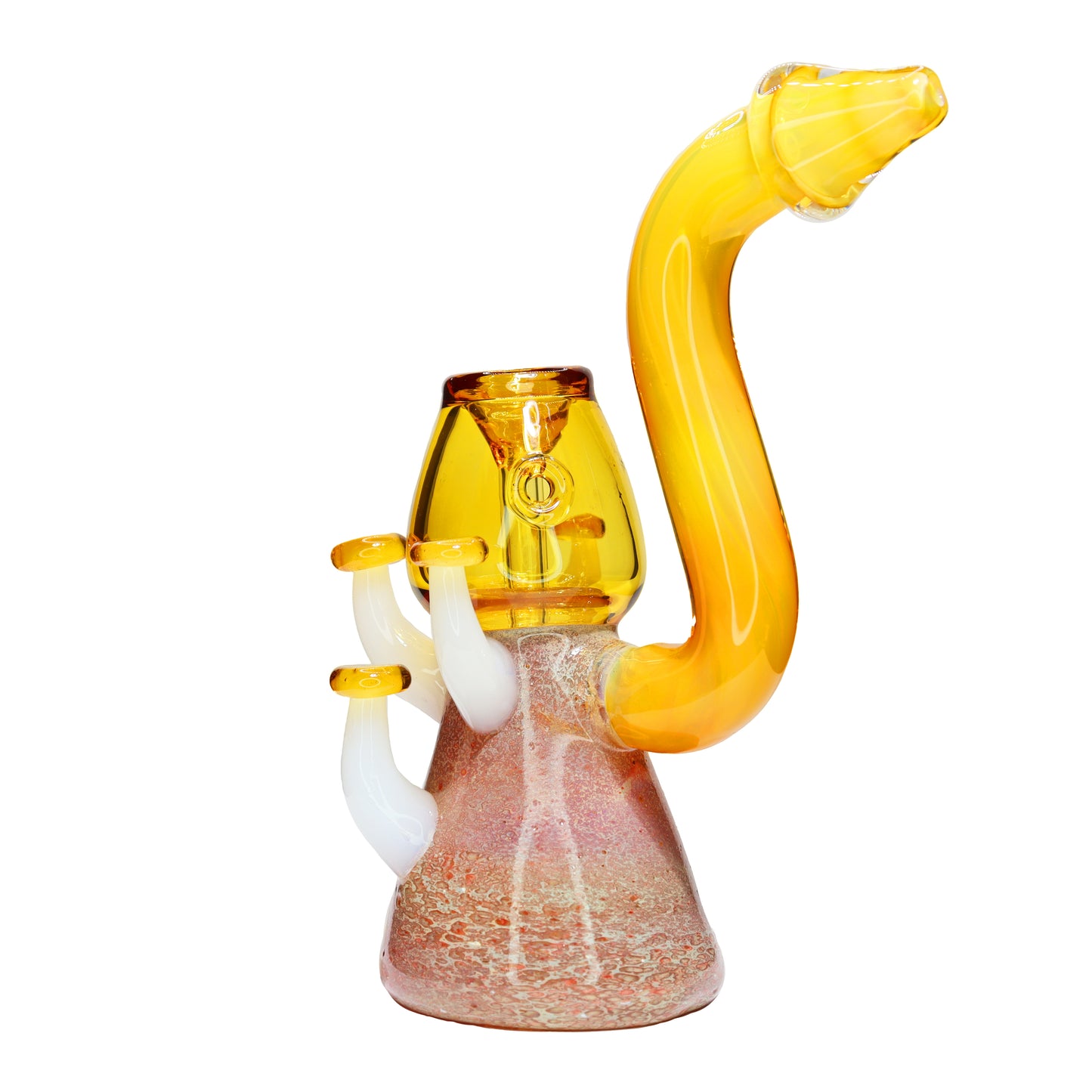 9 in - Fancy Glass Bubbler Fungi Multicolor