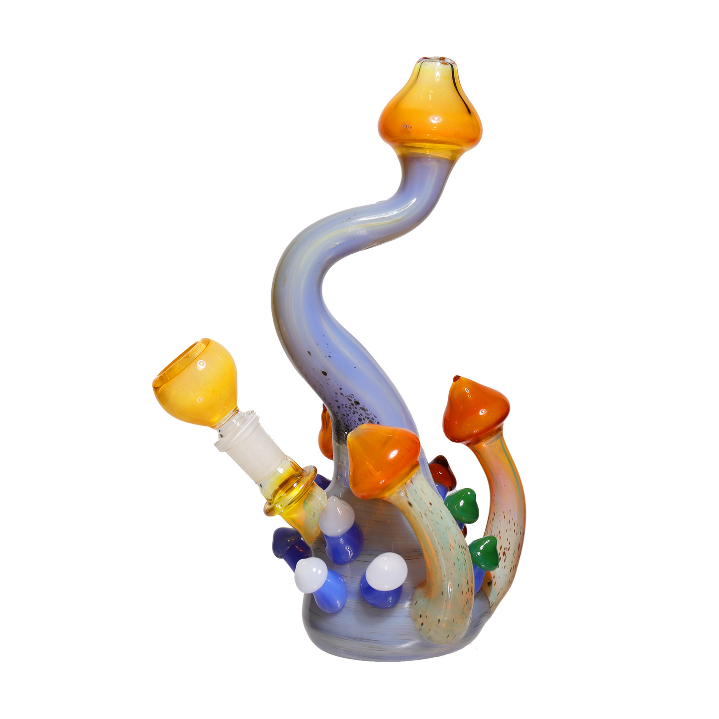 9 in - Mushroom Tree Glass Bubbler Pipe