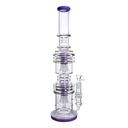 21 in - Big Exotic Double Chamber Glass Bong 18 mm