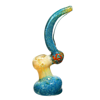 8 in - Dichroic Confetti Body Glass Bubbler