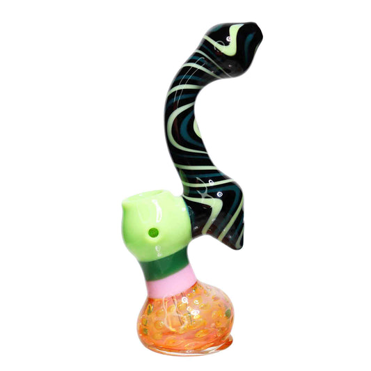 8 in - Crazy Sleeks Body Slime Color Bowl Glass Bubbler