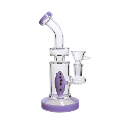 7 in - Oval Perc Slime Colors Mini Bong