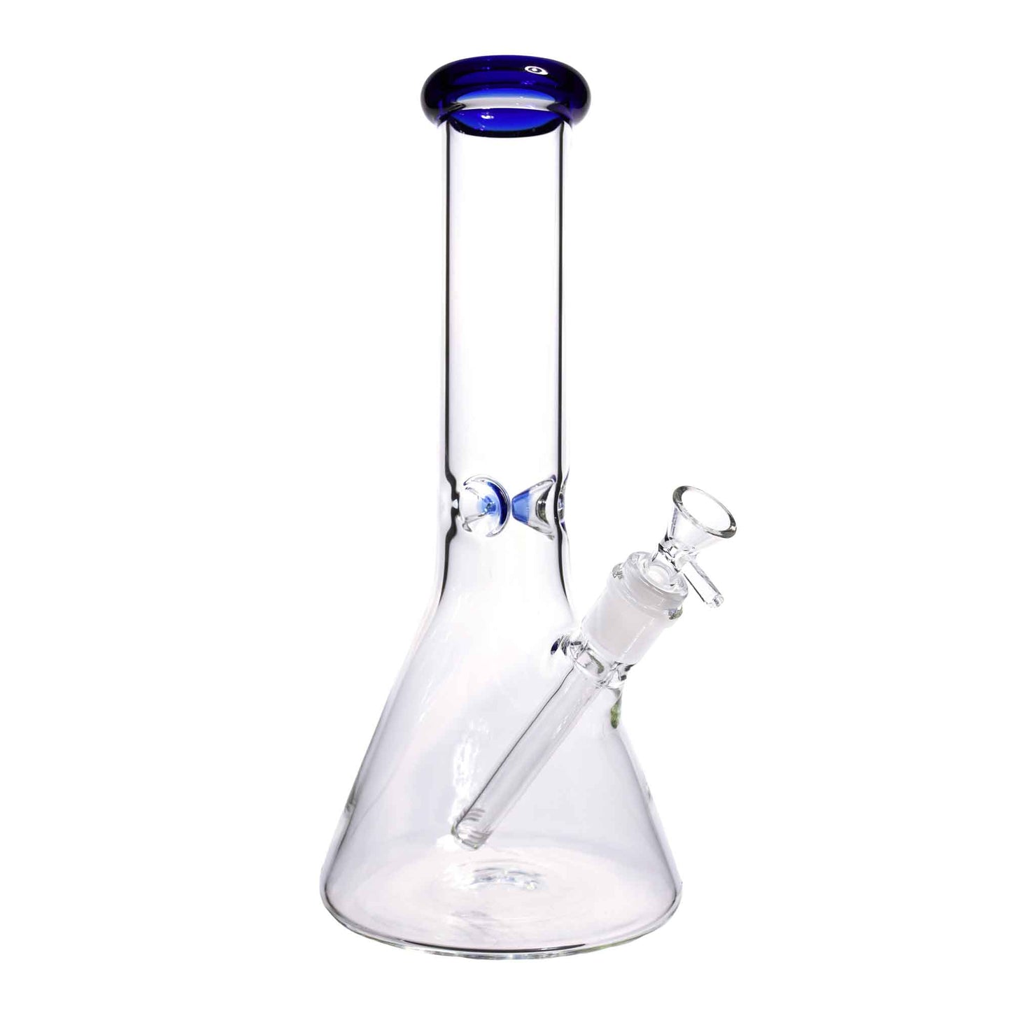 12 in - Clear Glass Beaker Color Bong 5 mm