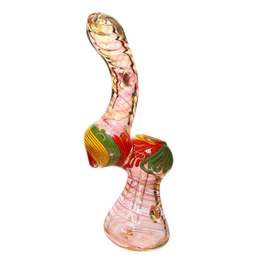 8 in - Rasta Classic Twisted Glass Bubbler