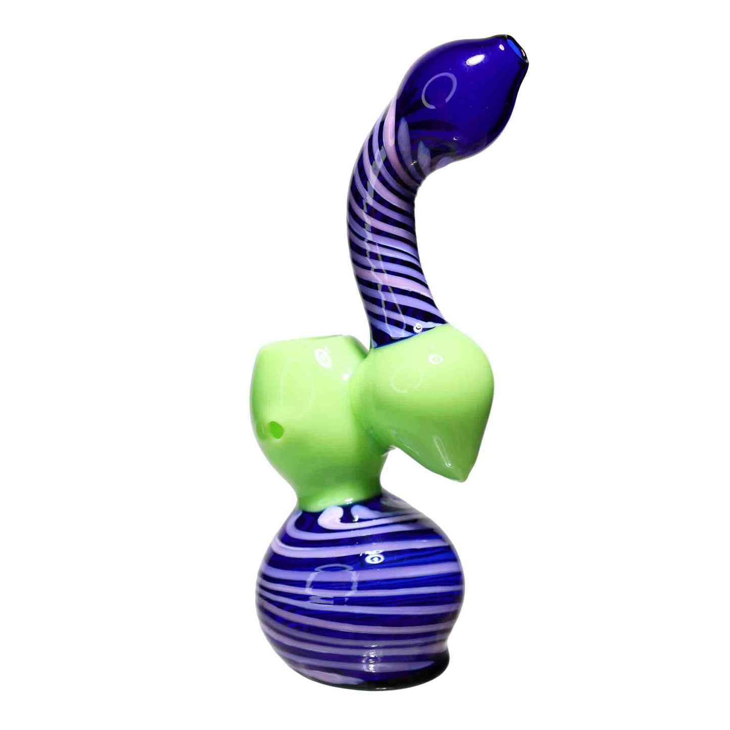 9 in - Slime Colors Twisted Glass Bubbler