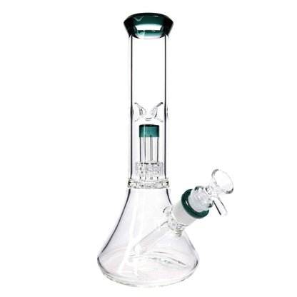 10 in - Clear Beaker Glass Bong One-Tone Perc