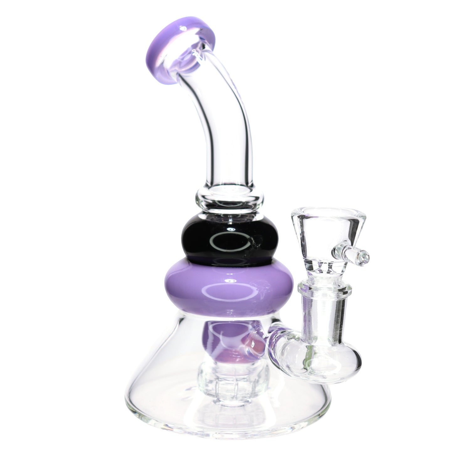 7 in - Slime/Black Ring Glass Bong