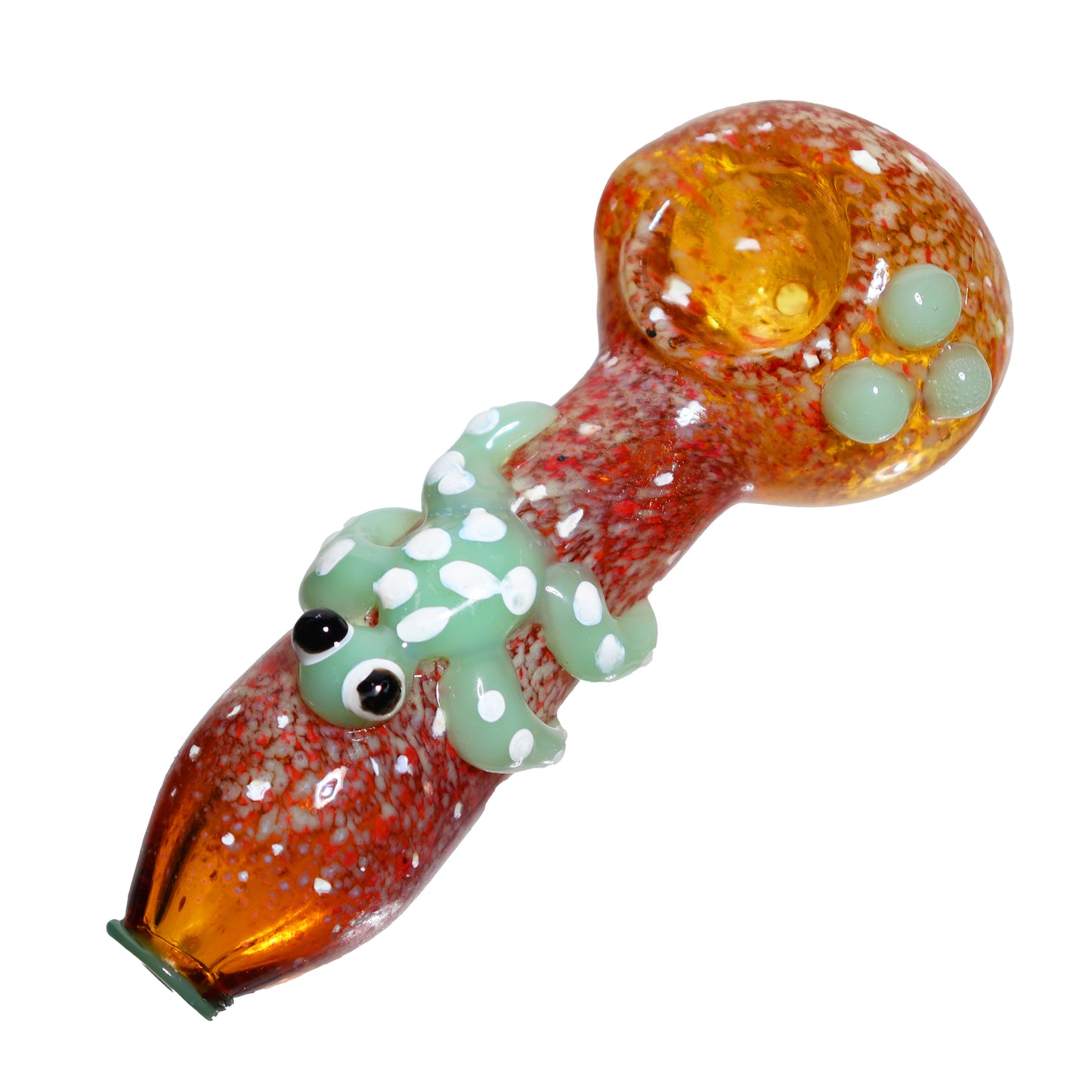 5 in - Fancy Little Frog Multicolor Hand Pipe Spoon