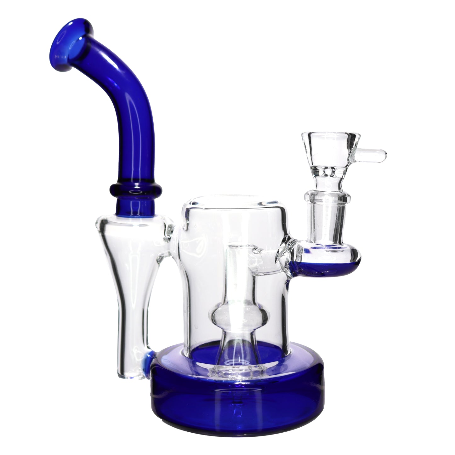 7 in - Exotic Slime Tube Glass Bong Perc