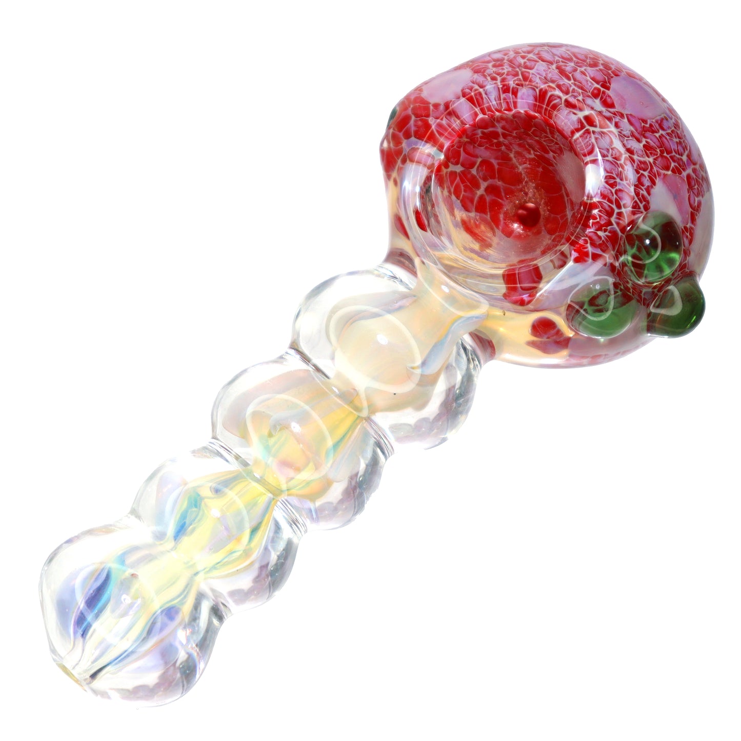 5 in - Balls Handle Multicolor Head Fumed Glass Hand Pipe Spoon