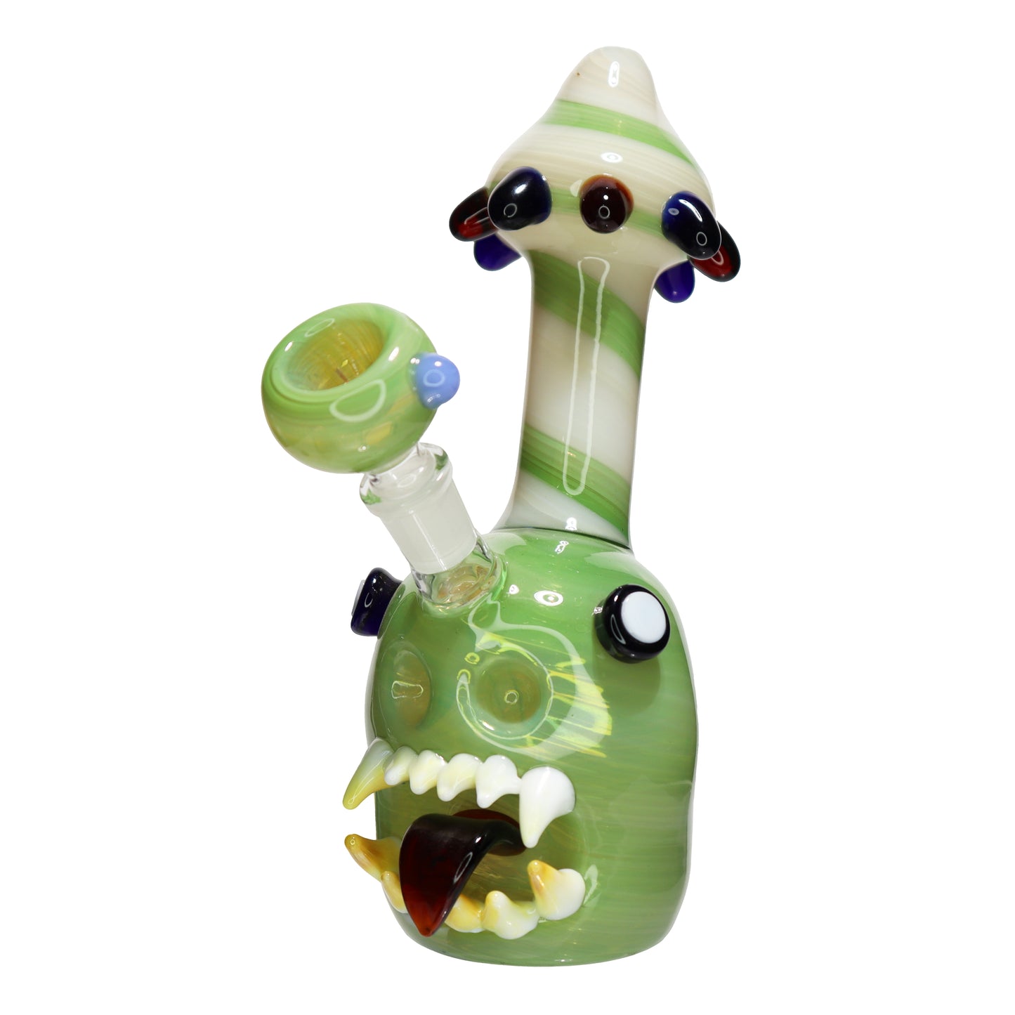 10 in - Head Monster Crazy Glass Bubbler