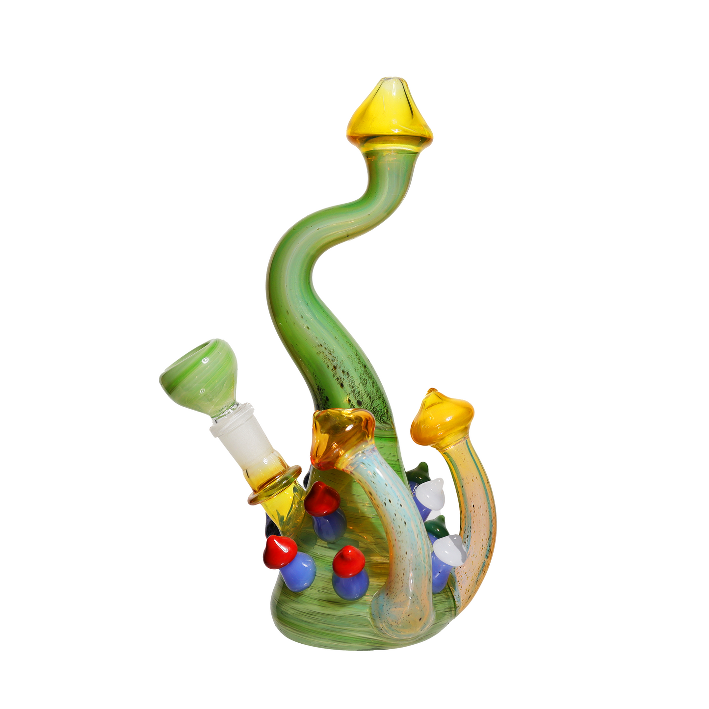 9 in - Mushroom Tree Glass Bubbler Pipe