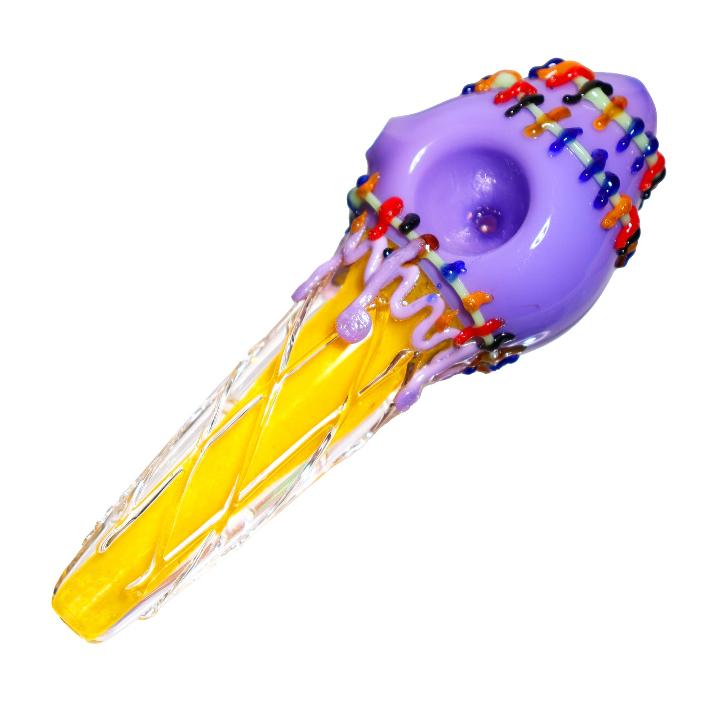 6 in - Funny Multicolor Ice Cream Spoon Hand Pipe