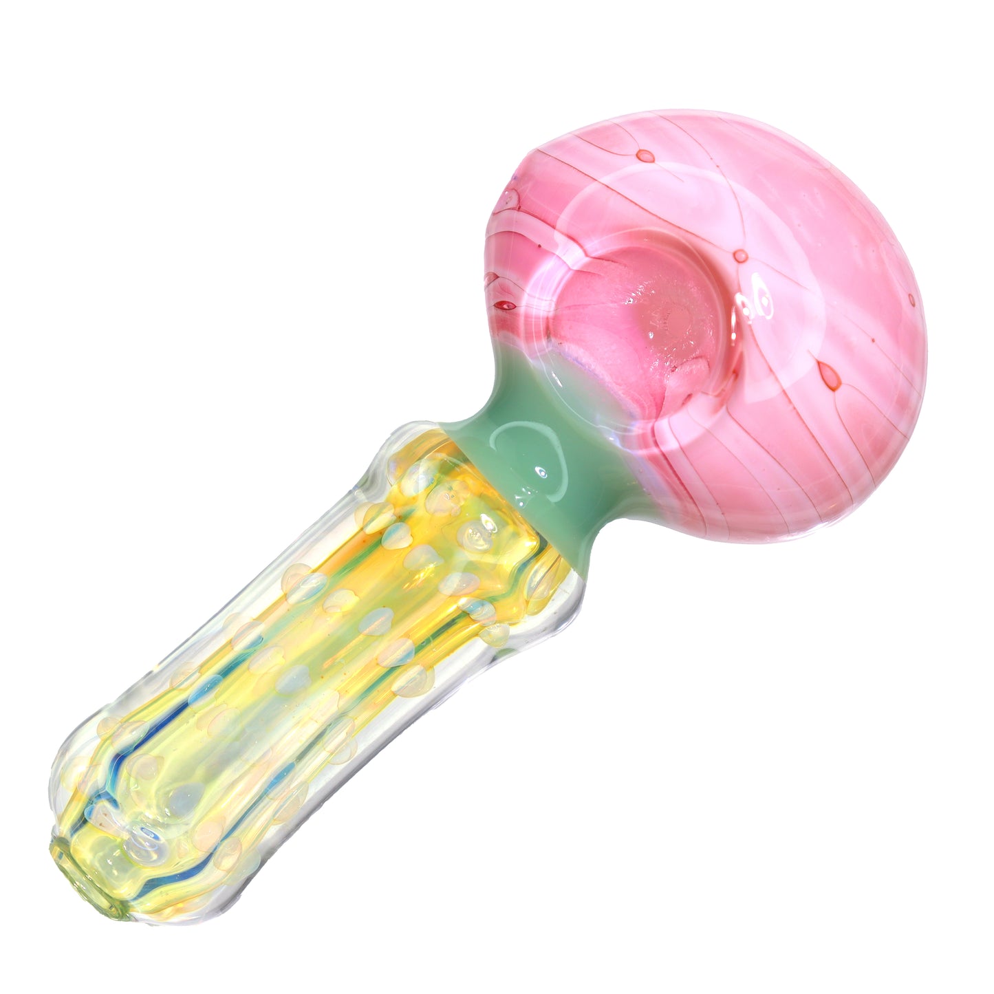 5 in - Colored Head Polka Dots Body Stylish Hand Pipe Spoon