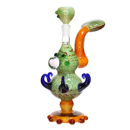 10 in - Fancy Glass Monster Bubbler Exotic