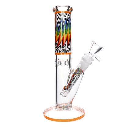 10 in - Wig Wag Straight Tube Glass Bong