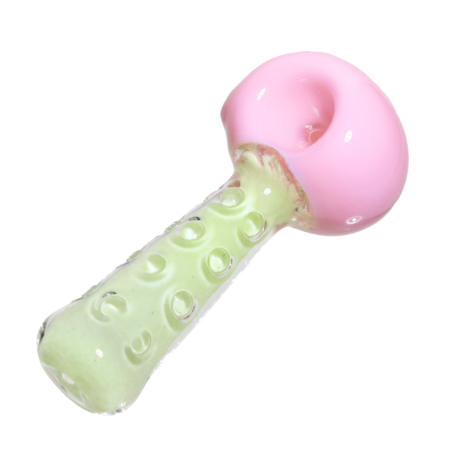 4 in - Slime Color Polka Dots Handle Spoon Pipe