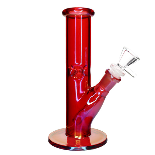 8 in - UV Multicolor Glass Straight Bong