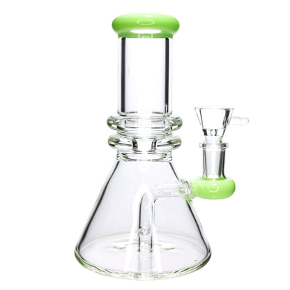 8 in - Heavy Glass Slime One Tone Glass Beaker Bong Clear