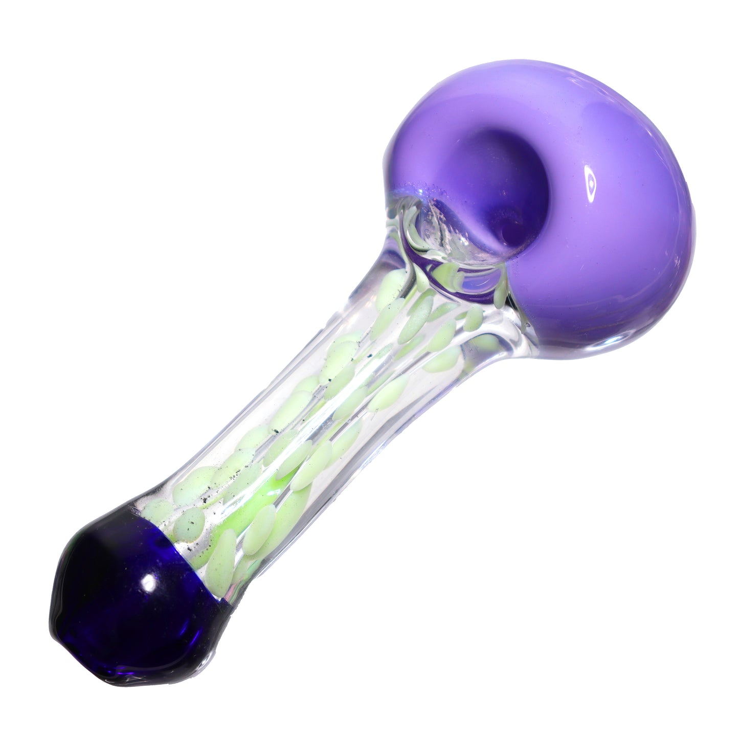 6 in - Clear Handle Triple Design Hand Pipe Spoon